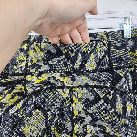 Sweaty Betty Power 7/8 Leggings Yellow Snakeskin Women's Size S Activewear Yoga - Picture 6 of 11